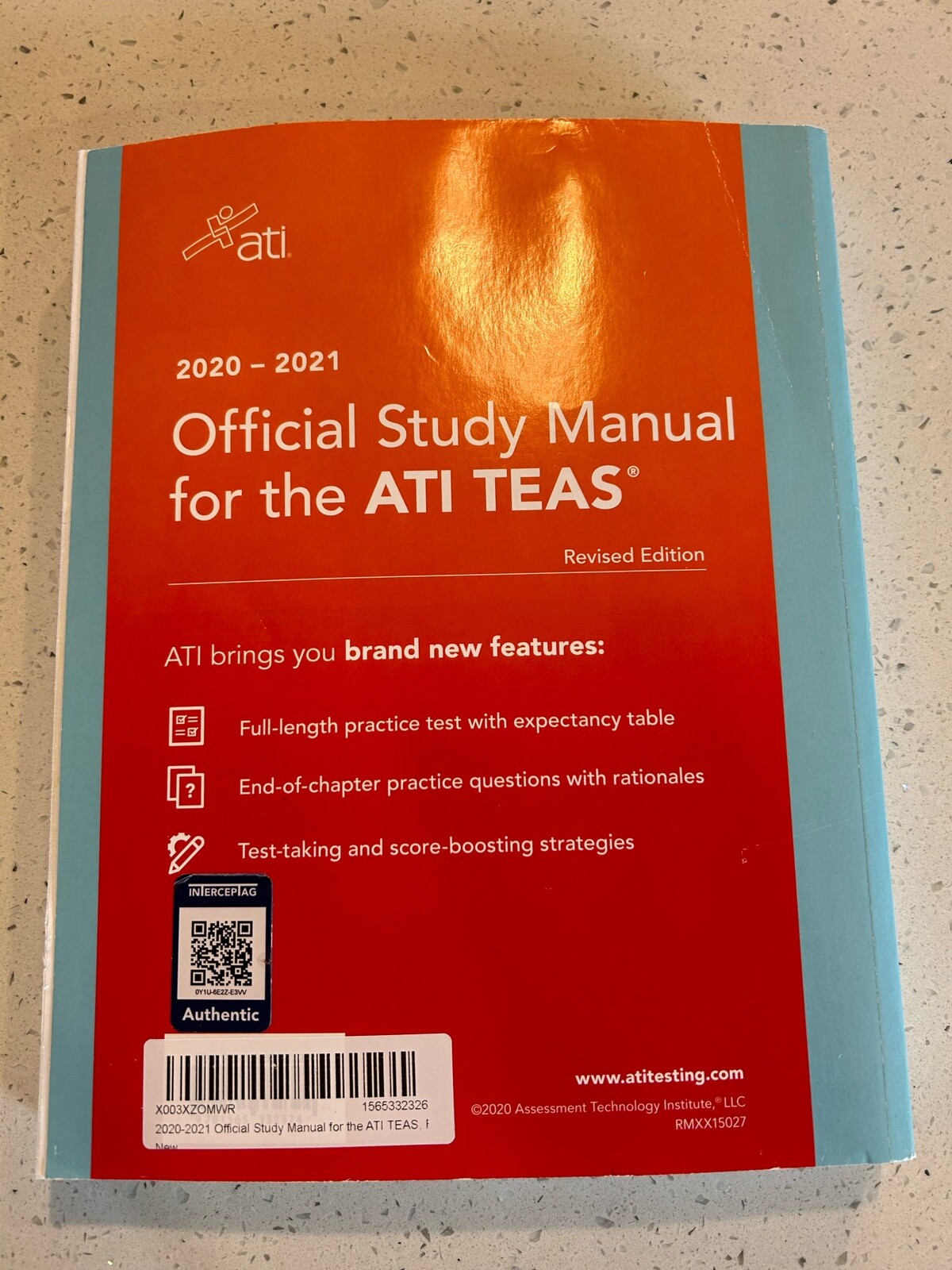 Official ATI TEAS Study Manual 2020-2021 – Paperback, by ATI – Good Condition