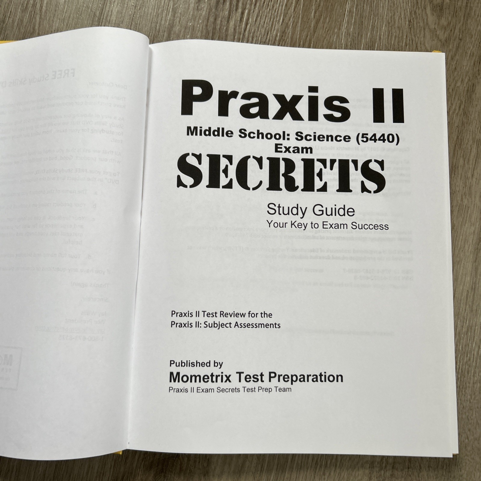 Praxis II Middle School Science 5440 Exam Secrets Study Guide Test Prep Book