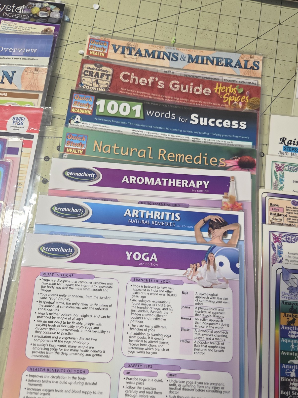 21 Permacharts and QuickStudy laminated reference guides
