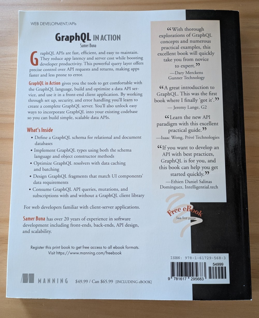 GraphQL in Action by Samer Buna (2021, Trade Paperback)