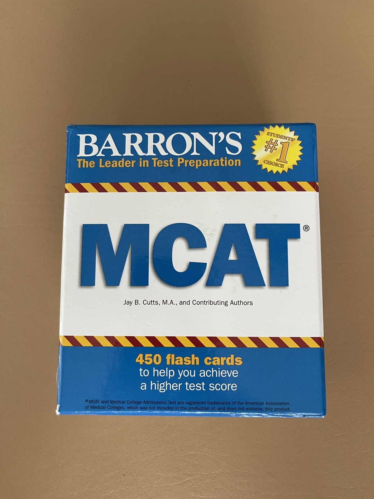 Barron’s Test Prep Ser.: MCAT Flash Cards by Jay B. Cutts (2015, Cards,Flash…