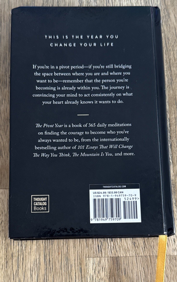 Pivot Year by Brianna Wiest Hardcover 365 Daily Meditations Self Help Book