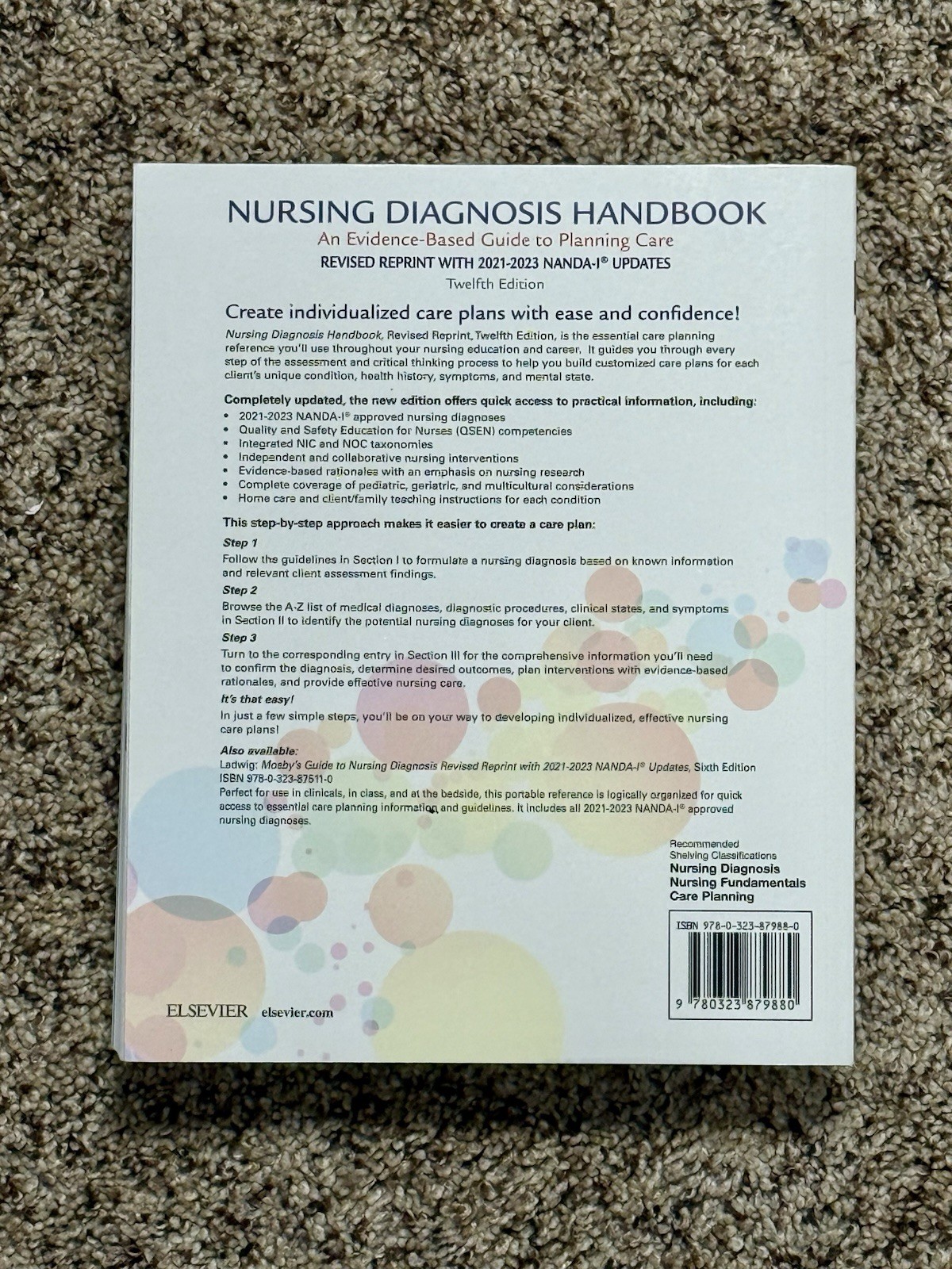 Elsevier Nursing Diagnosis Handbook: Evidence-Based Guide 12th Ed 2021 Paperback