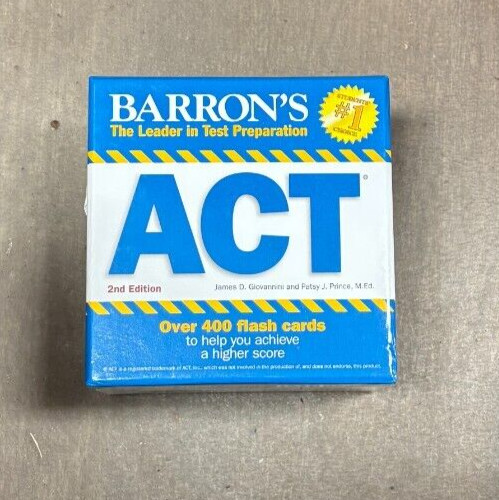 Barron’s ACT 400+ Flash Cards Study Aid Test Prep 2nd Ed (no math cards)