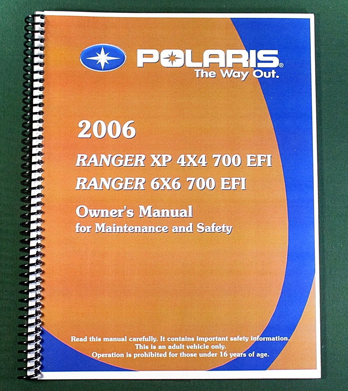 2006 Polaris Ranger XP 4×4 700 EFI Owner’s Manual: 122 Pages & Protective Covers