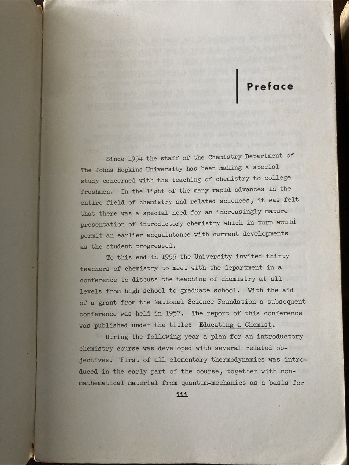Johns Hopkins University Chemistry Manuals Volume 1 & 2 Circa 1960. See Pictures