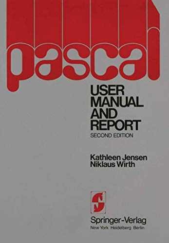 PASCAL User Manual and Report – Paperback, by Jensen Kathleen & – Very Good