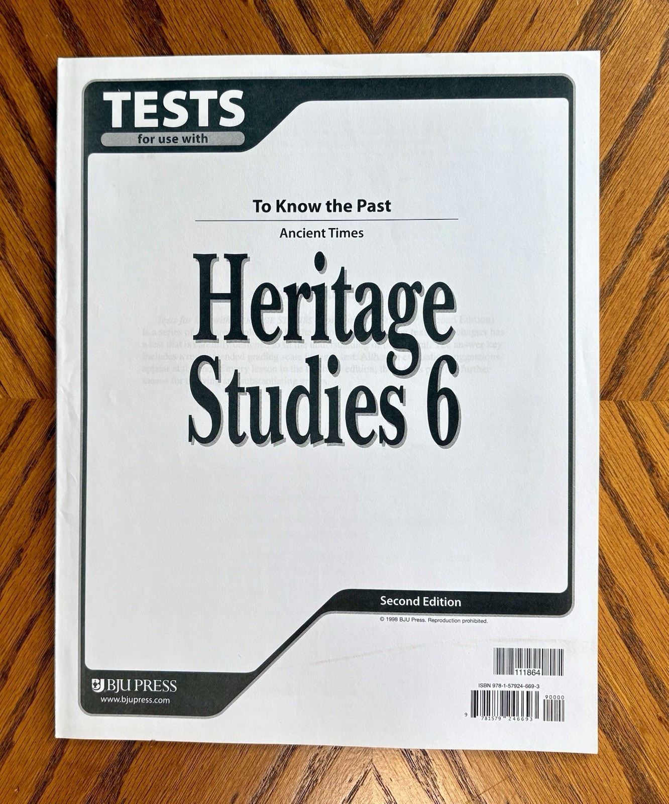 BJU Press Heritage Studies 6 Second Edition Home Teacher’s Edition, Tests, Answ…