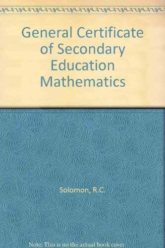 General Certificate of Secondary Education Mathematics By R.C.