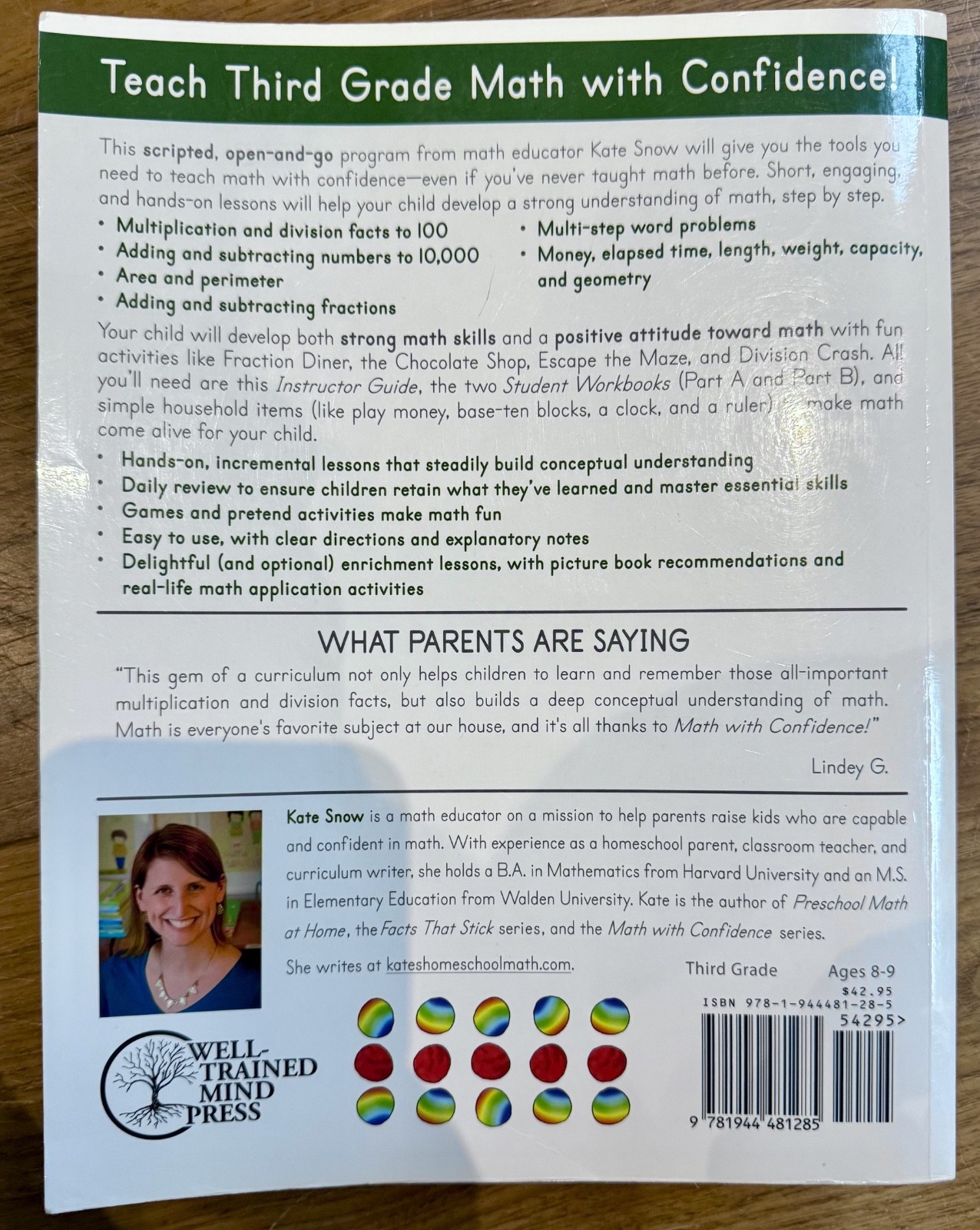 Third Grade Math with Confidence Instructor Guide Kate Snow