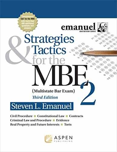 Strategies & Tactics for the MBE – Paperback, by Steven L. Emanuel – Very Good o
