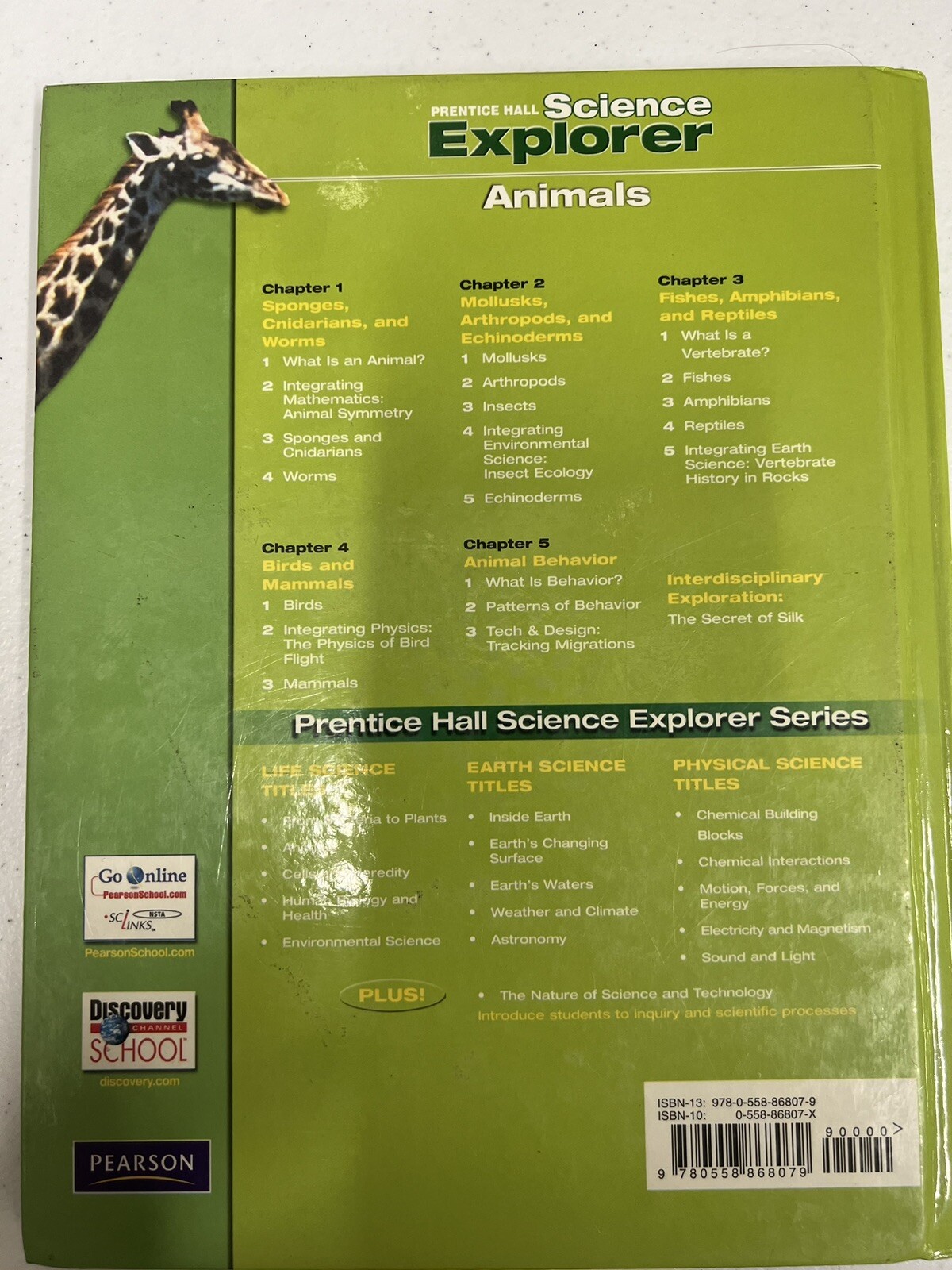 Science Explorer B Animals Prentice Hall Pearson Calvert School
