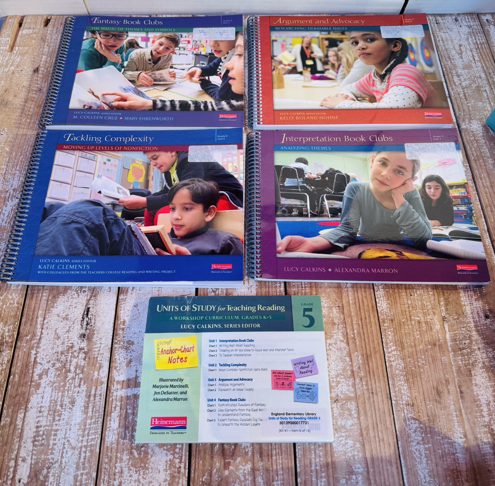 Complete Set of Study Teaching Reading Grade 5 by Lucy Calkins With Trade Books