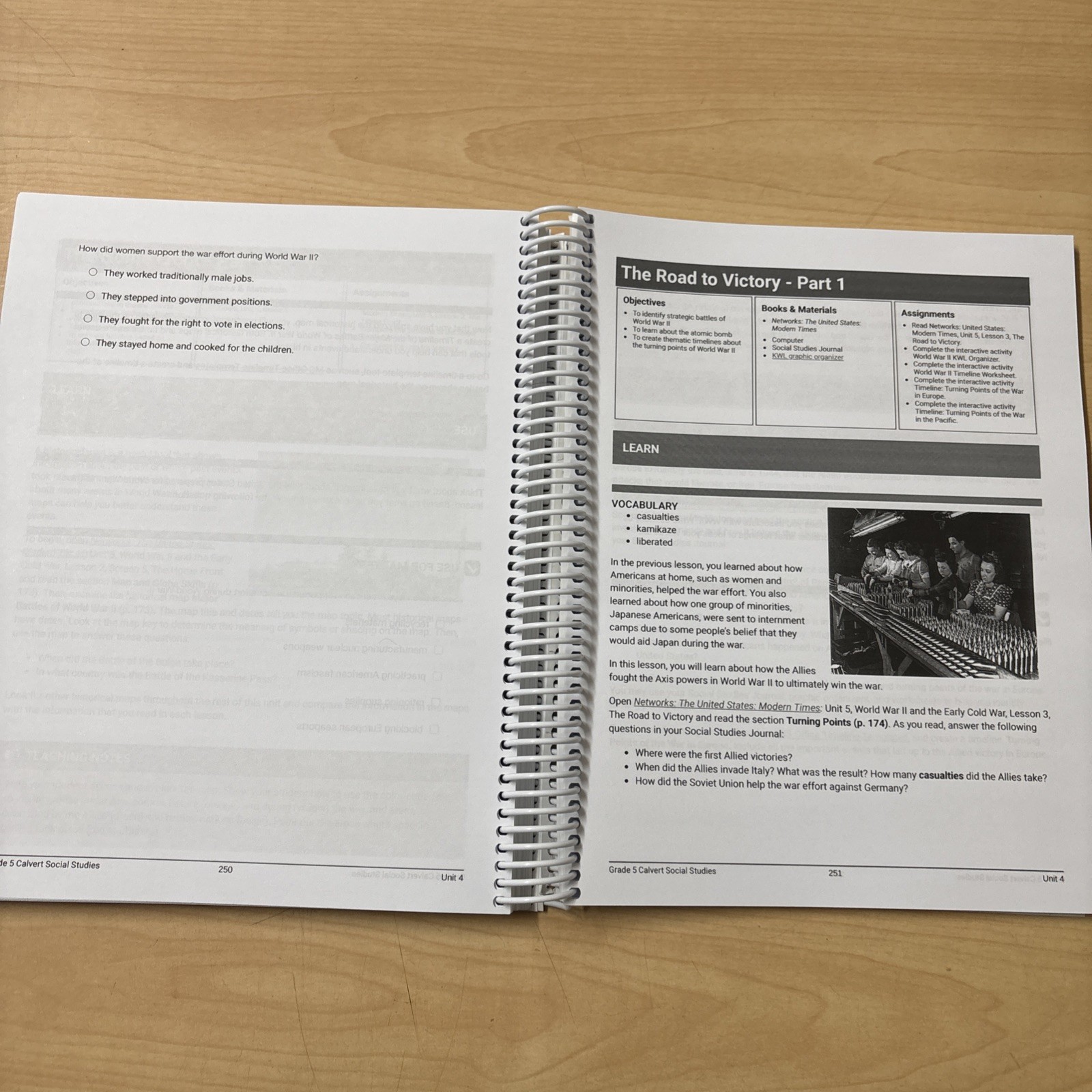Grade 5 Social Studies Calvert Learning Edmentum 2020 Very Good Spiral Bound
