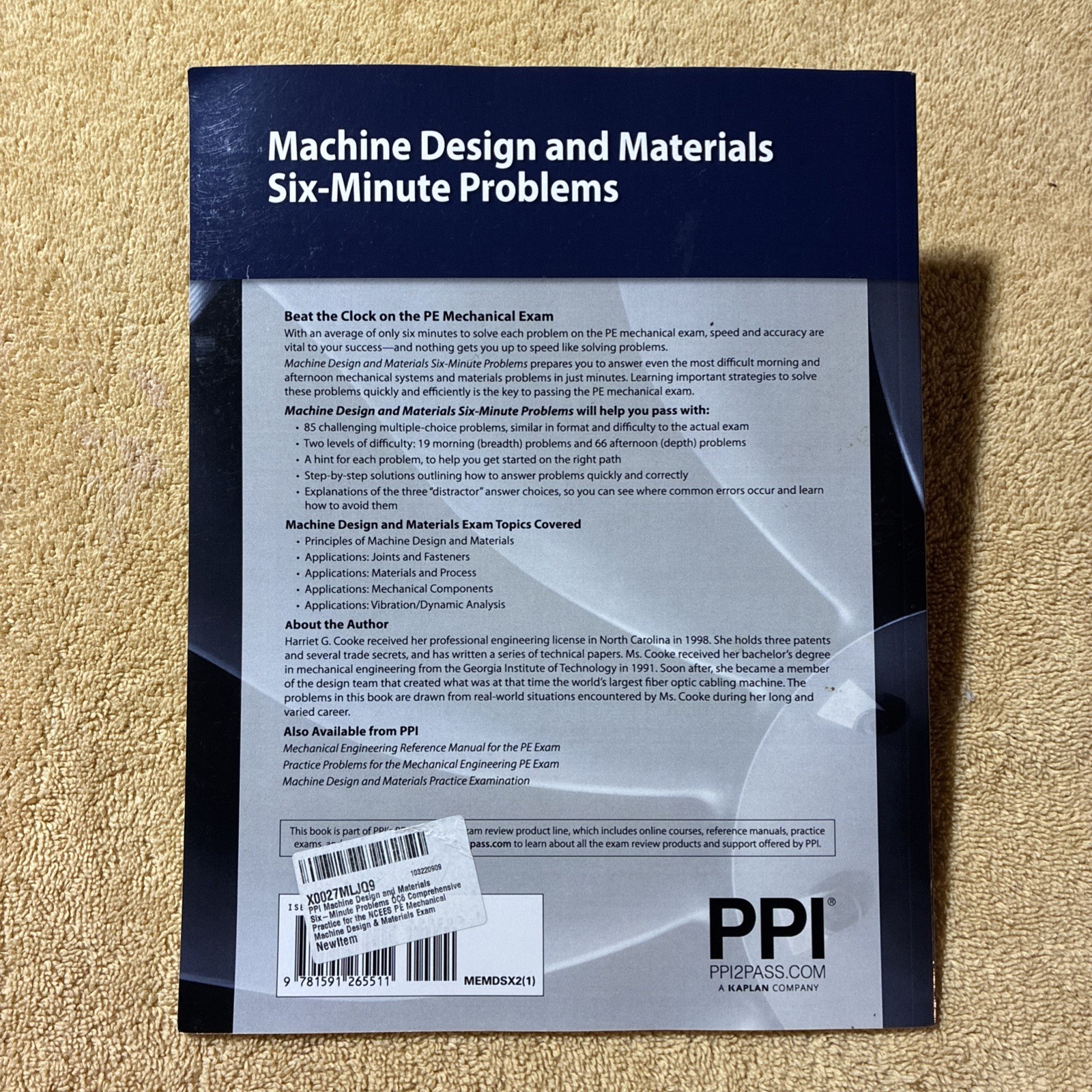 PPI Machine Design and Materials Six-Minute Problems – 2019 / 4th Revision