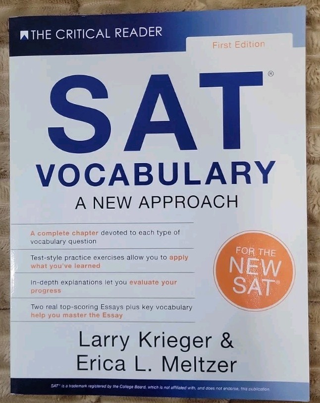SAT Vocabulary A New Approach Book Krieger Meltzer Critical Reader Prep
