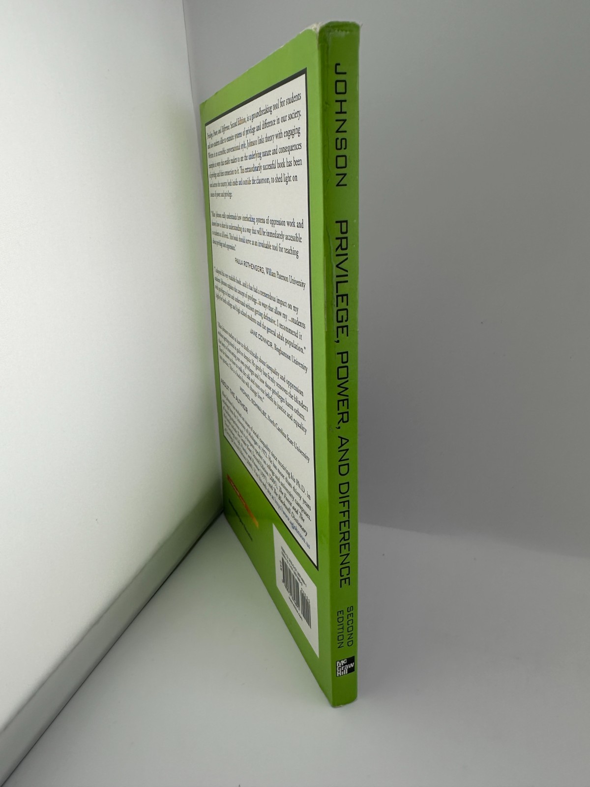 Privilege Power and Difference 2nd Ed Allan G Johnson 2006 PB McGraw Hill