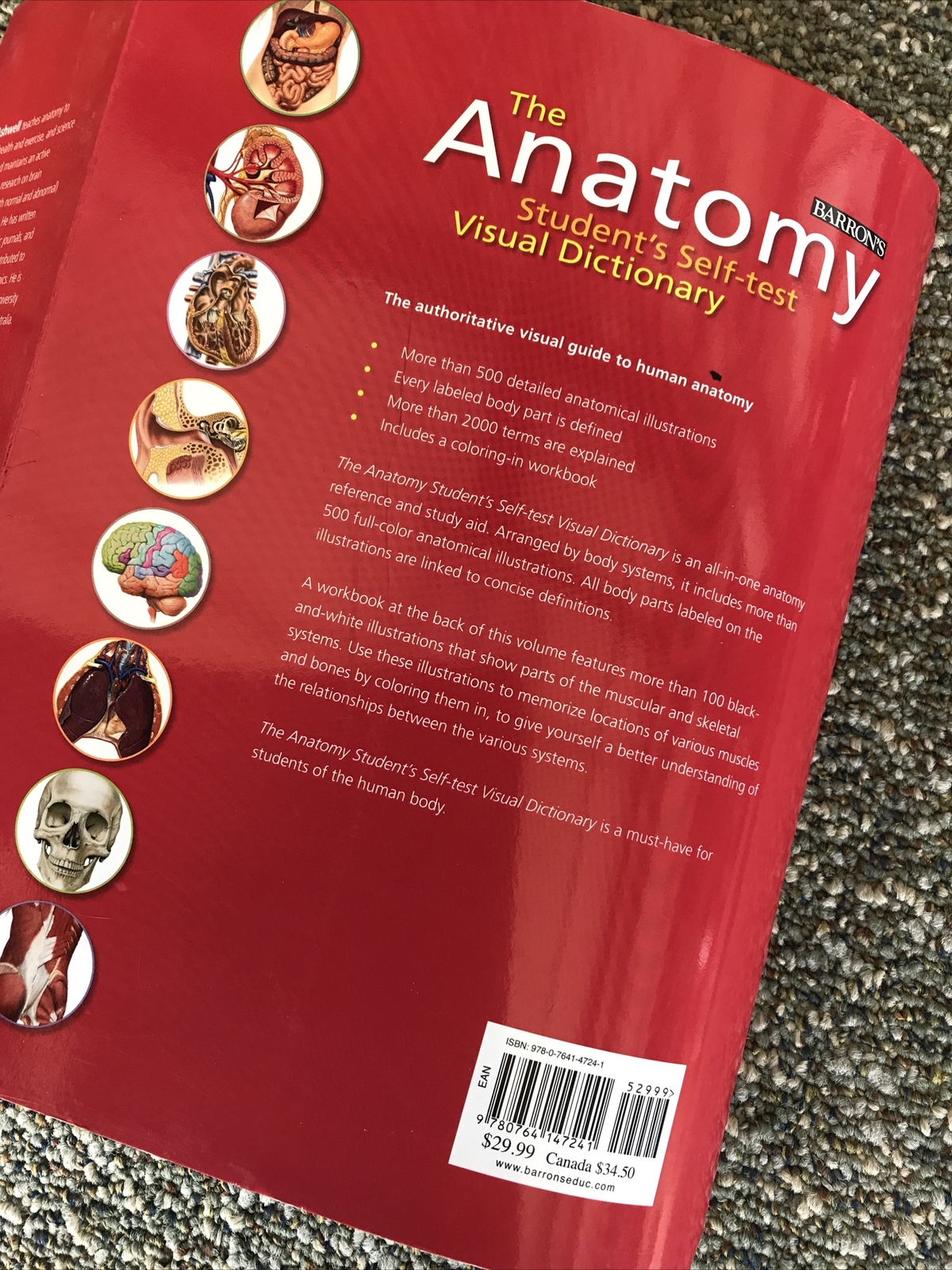 barrons the anatomy students self test visual dictionary 304pages 2011 1st editi