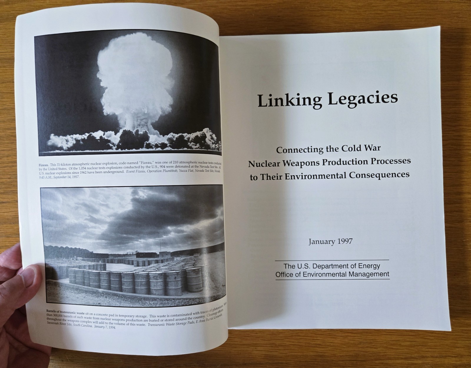 Linking Legacies: Nuclear Weapons Production Process Environmental Consequences