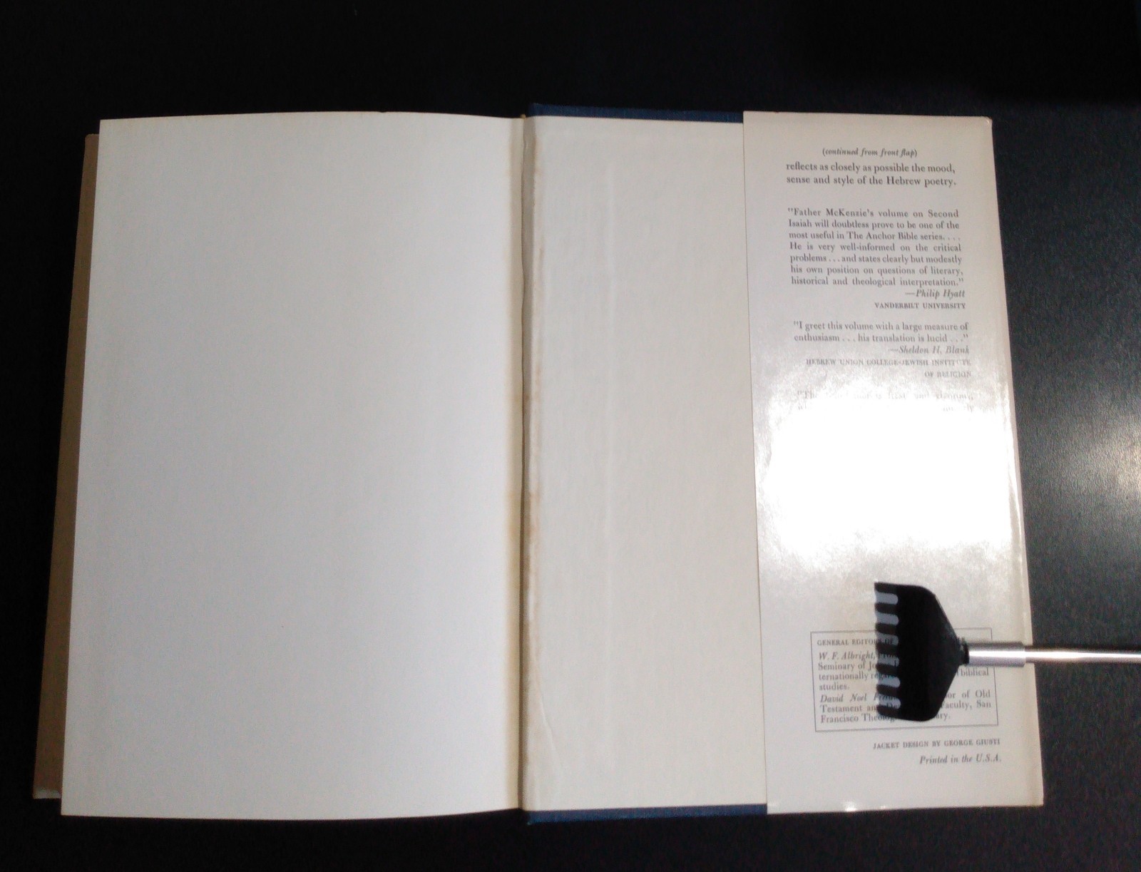 SECOND ISAIAH – John L. McKenzie (hc/dj) THE ANCHOR BIBLE (Volume 20) 1st Ed