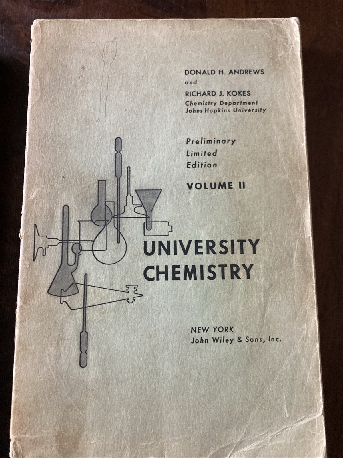 Johns Hopkins University Chemistry Manuals Volume 1 & 2 Circa 1960. See Pictures