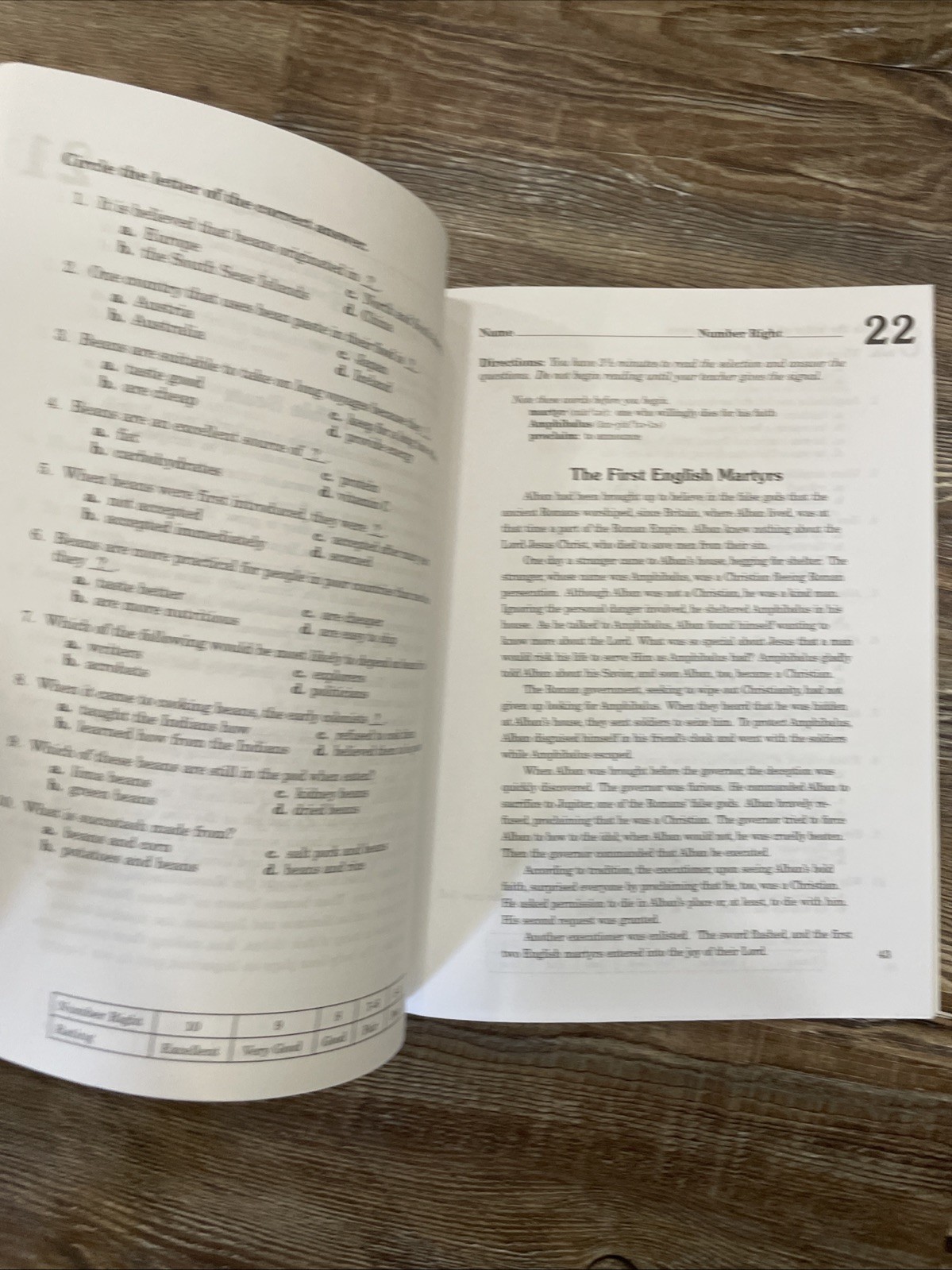 A Beka Read And Think Skill Sheets, Six