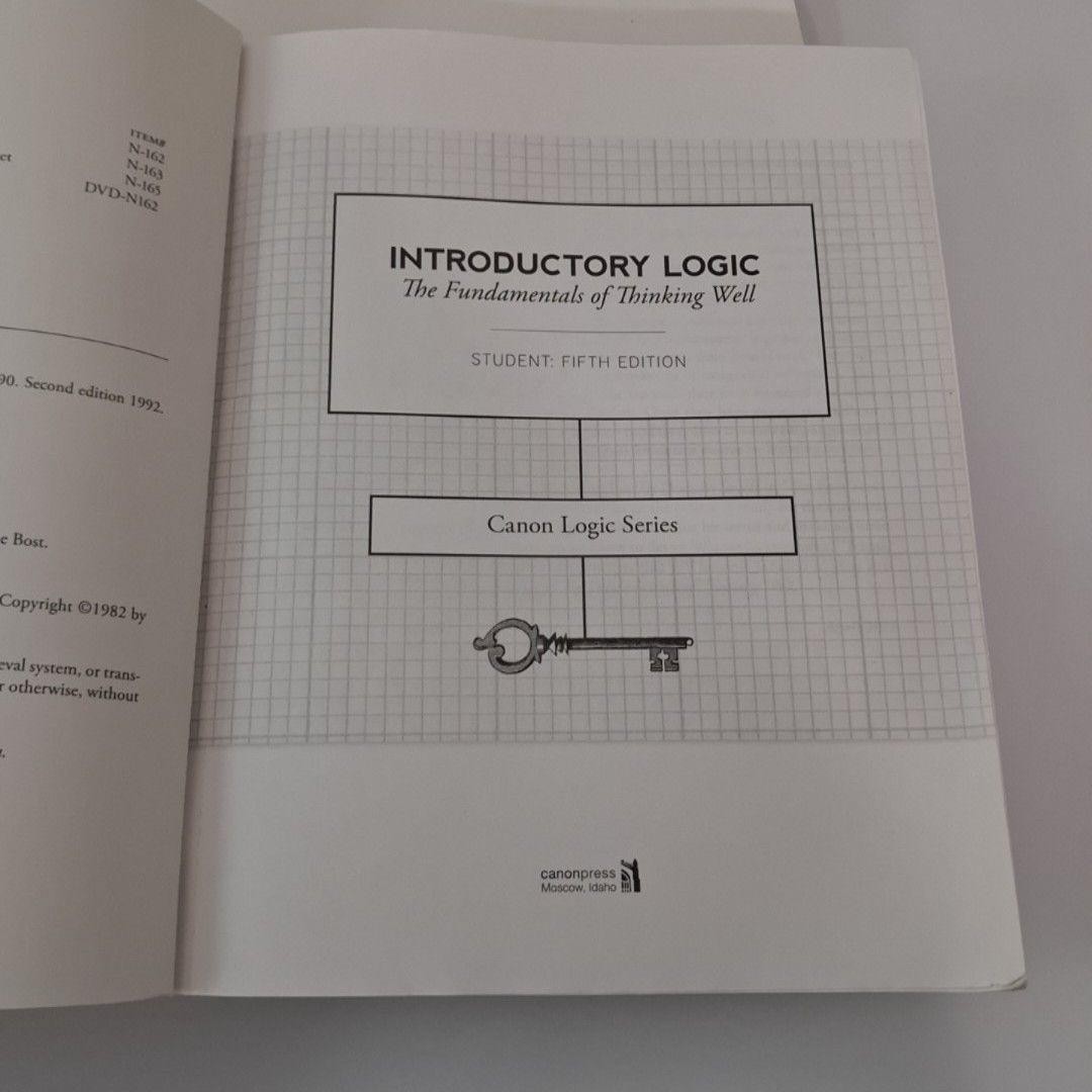 Lot 2 Introductory & Intermediate Logic Nance Canon Press White PB 2014 Set