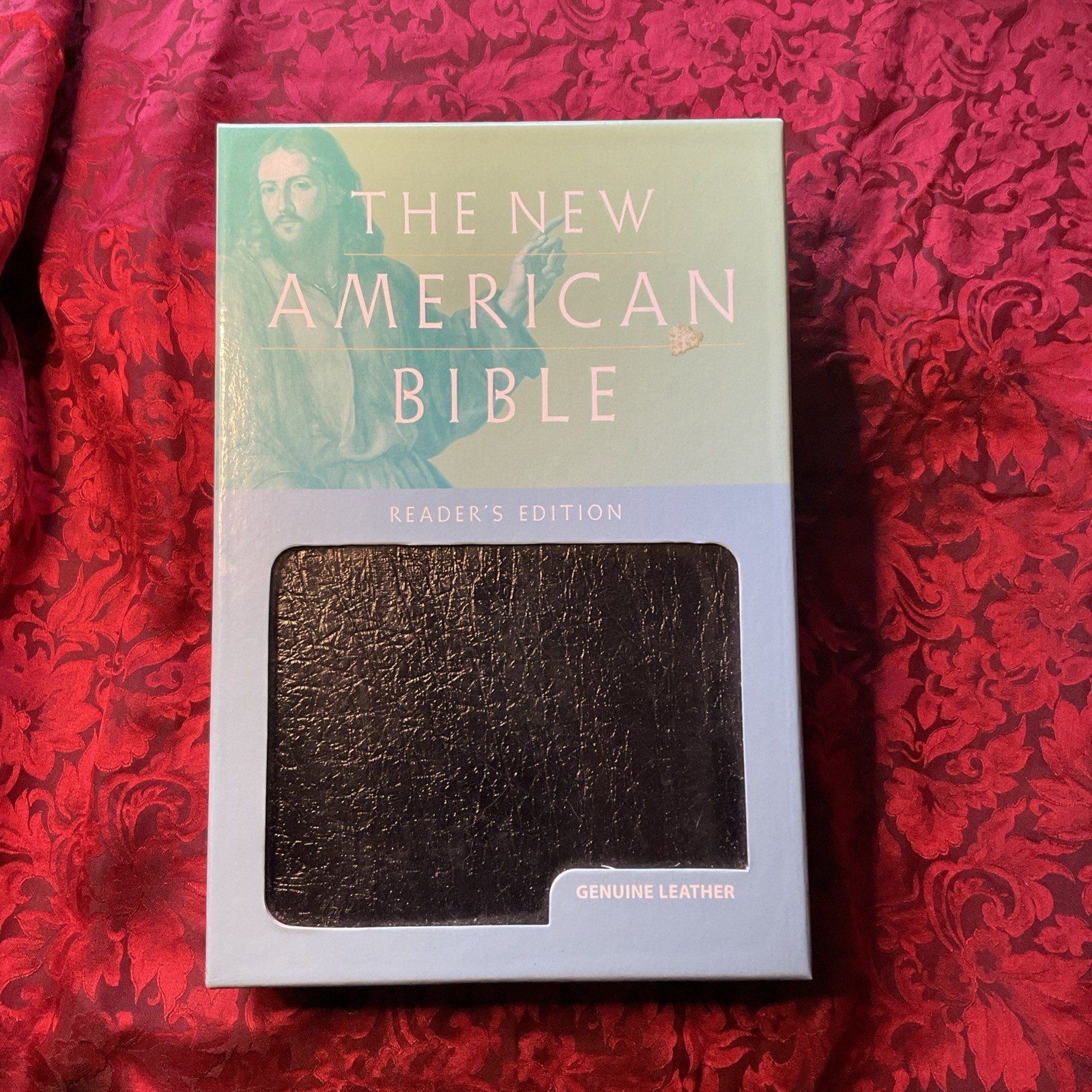 Holy Bible NAB New American Bible Thumb Index Genuine Leather
