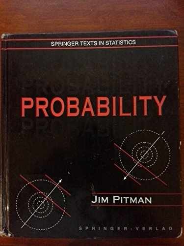 Probability (Springer Texts in – Hardcover, by Pitman Jim – Acceptable r