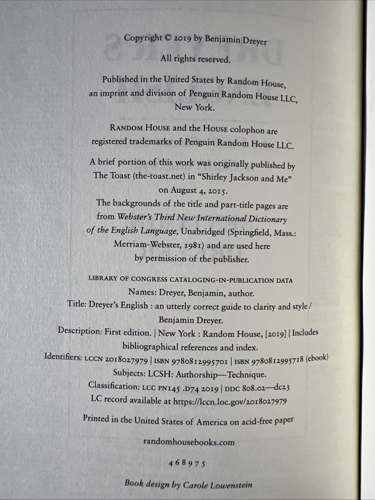 Dreyer’s English : An Utterly Correct Guide to Clarity and Style by Benjamin…
