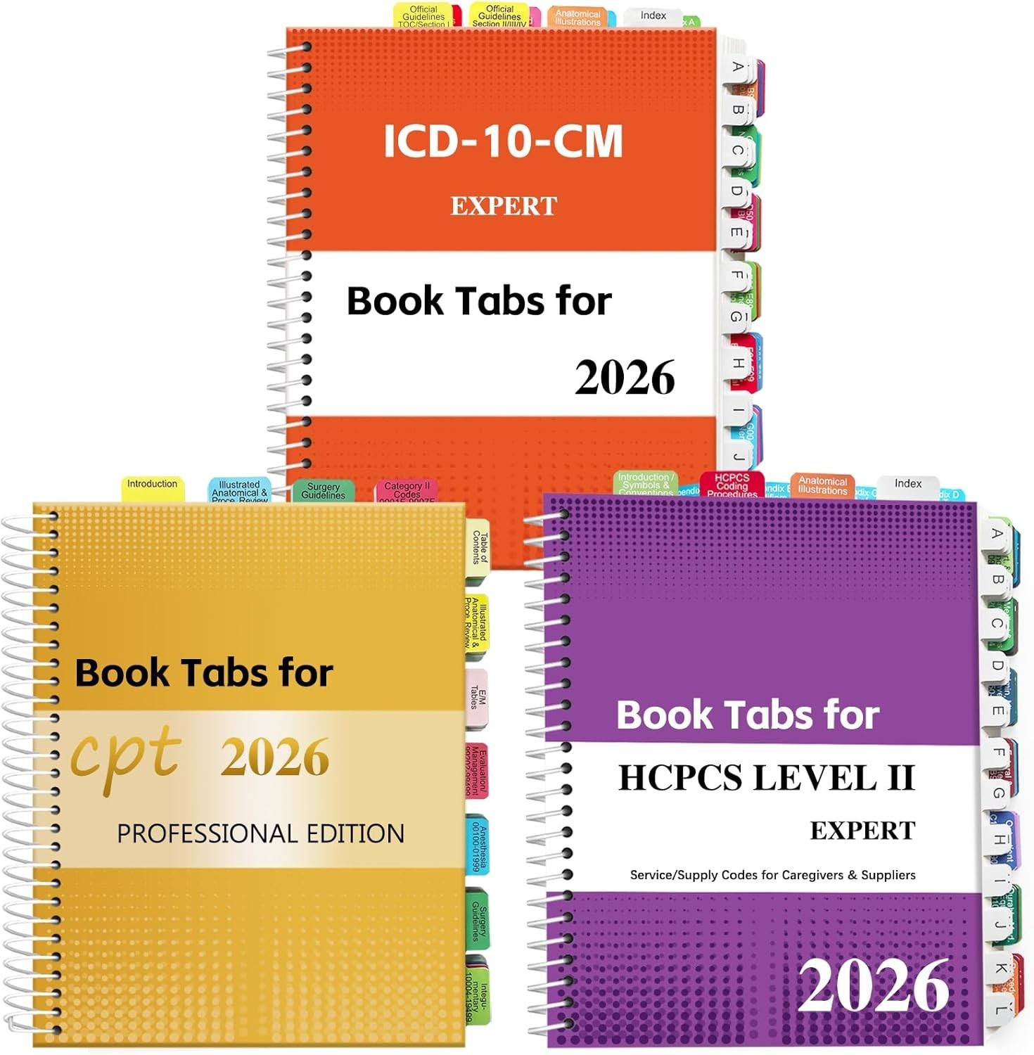 Efficient Study Aid: CPT HCPCS 2026 Tabs Bundle