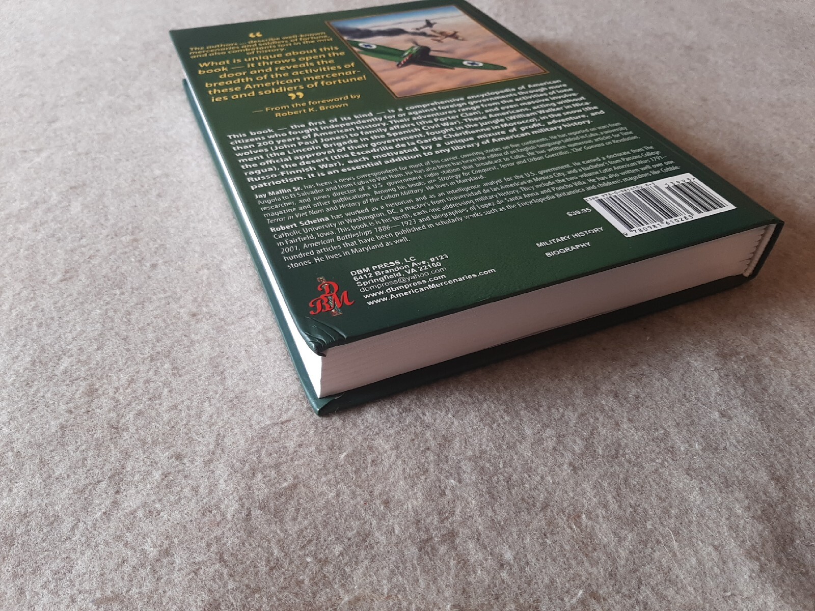 2014 Hardcover Book 1st Print American Mercenaries & Soldiers of Fortune 1788 to