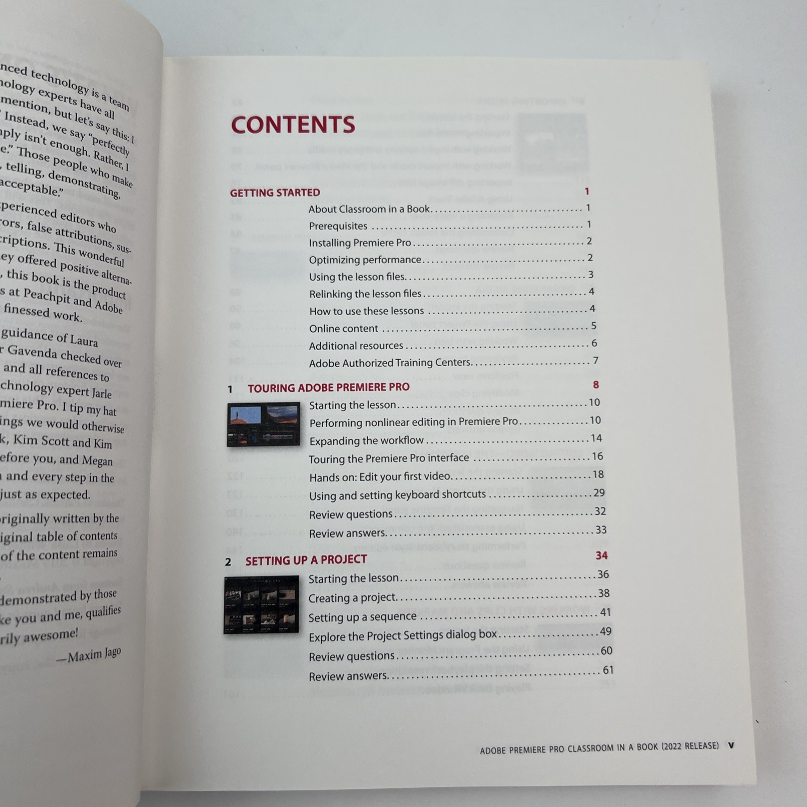 Adobe Premiere Pro Classroom in a Book 2022 w/ Disk Maxim Jago Very Good Conditi