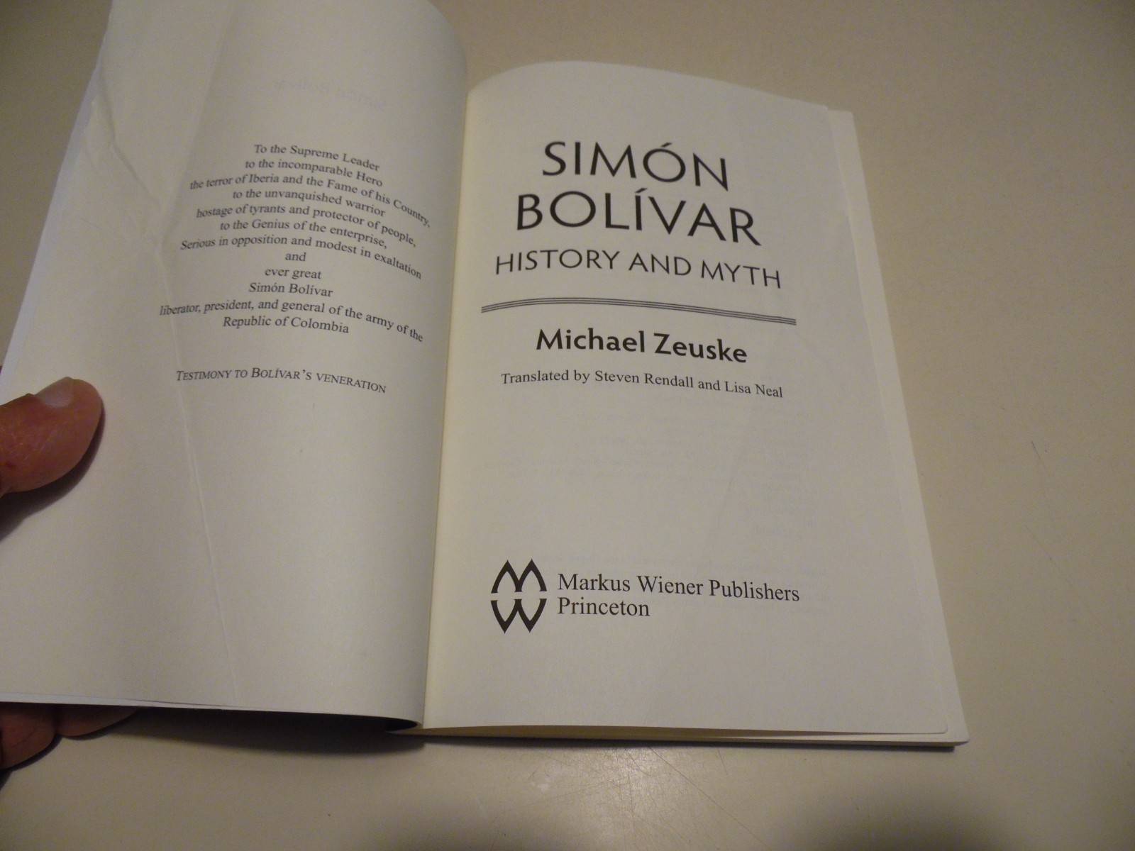 Simon Bolivar- History and Myth by Michael Zeuske