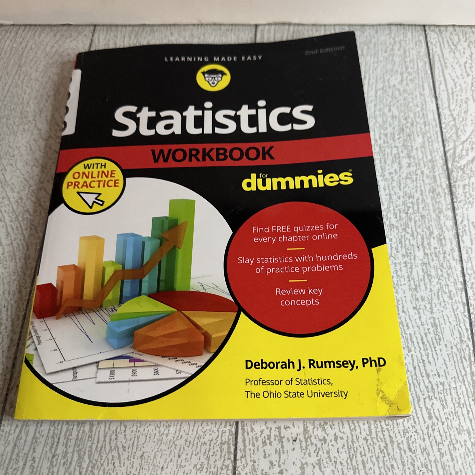 Statistics Workbook for Dummies with Online Practice by Deborah J. Rumsey (2019,