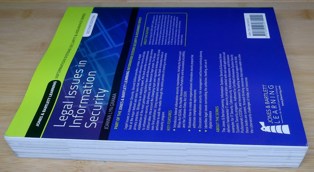 Legal Issues in Information Security 2nd Edition by Joanna Lyn Grama (Paperback)