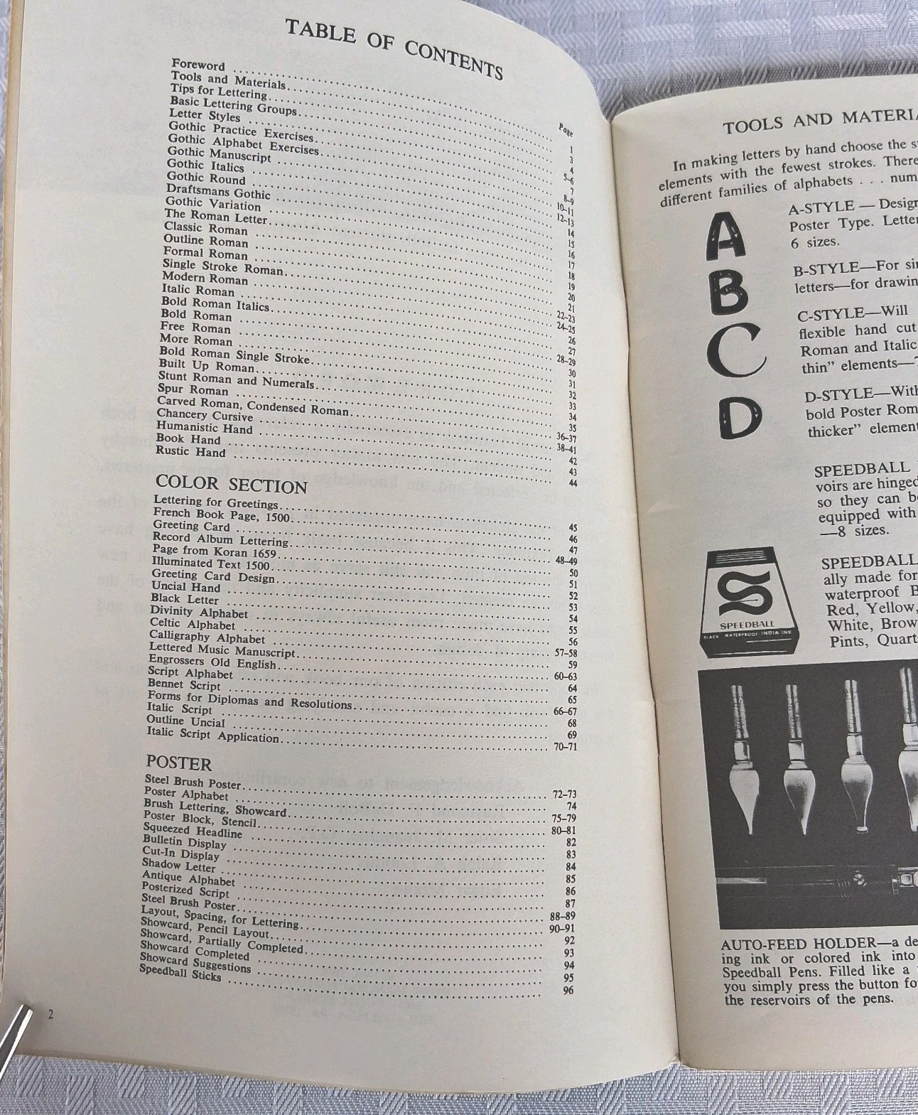 Vintage 1965 Speedball Textbook For Pen & Brush Lettering 19th Edition