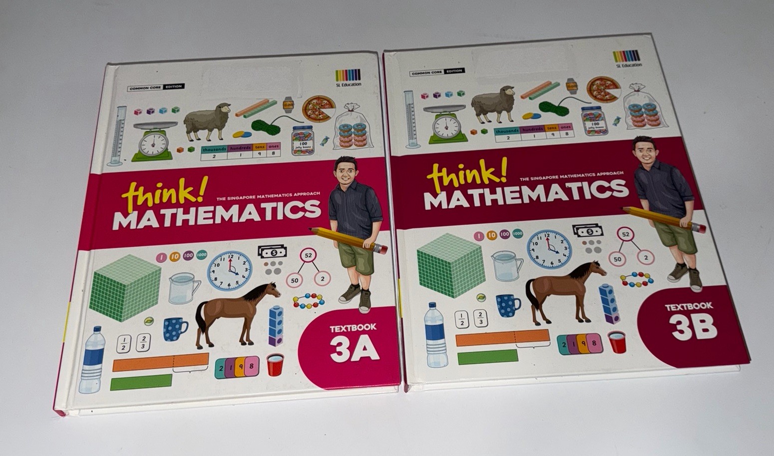 Think! Mathematics Textbook 3rd Grade 3A & 3B Common Core Singapore Homeschool