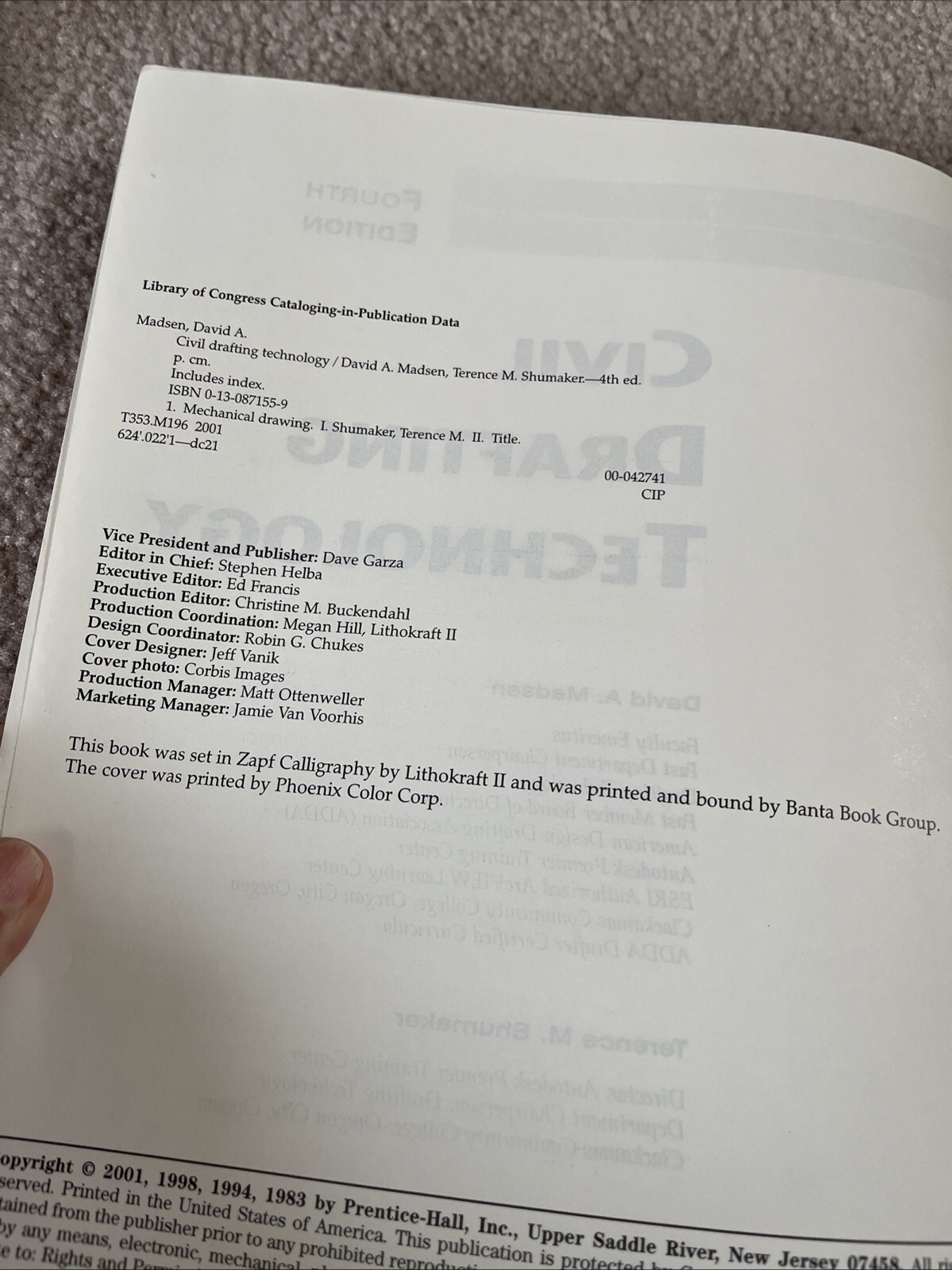 Civil Drafting Technology by David A. Madsen and Terence M. Shumaker (2001)
