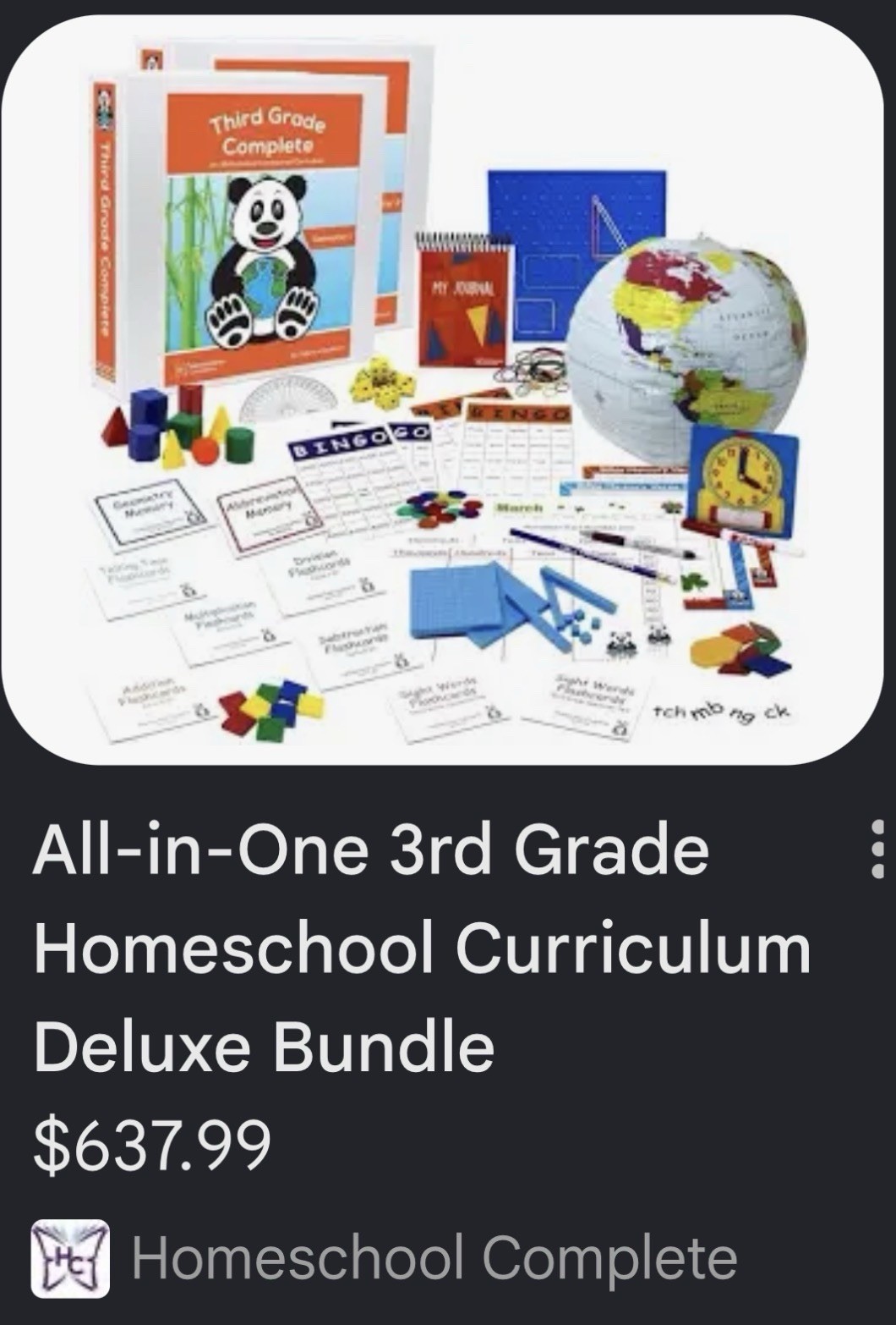 Third (3rd) Grade Complete Full Year Curriculum Homeschool Learning Bundle