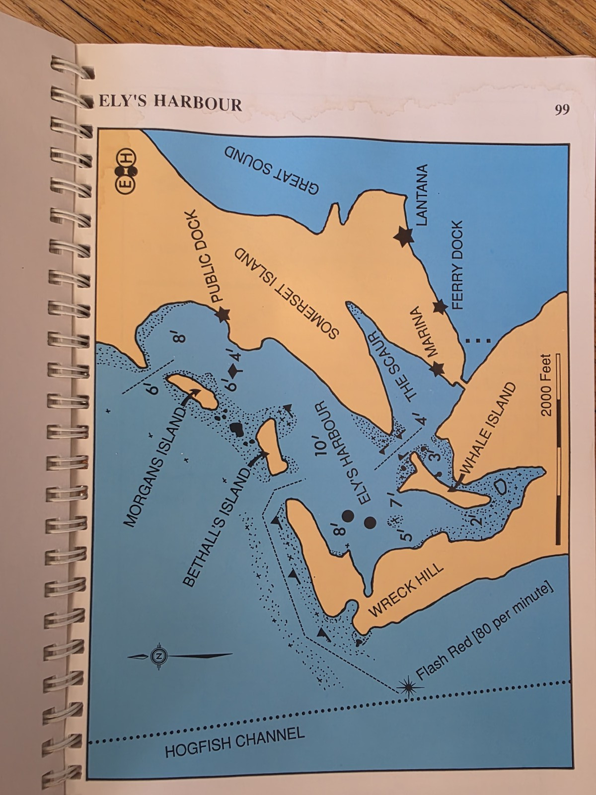 Yachting Guide to Bermuda Jane & Edward Harris Spiral Bound Book 144 pages