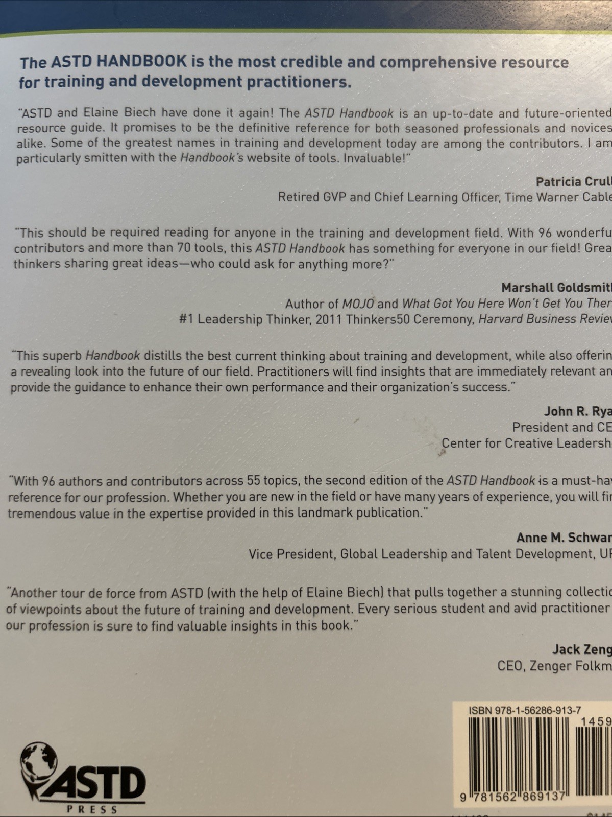 ASTD Handbook : The Definitive Reference for Training & Development, Hardcove…