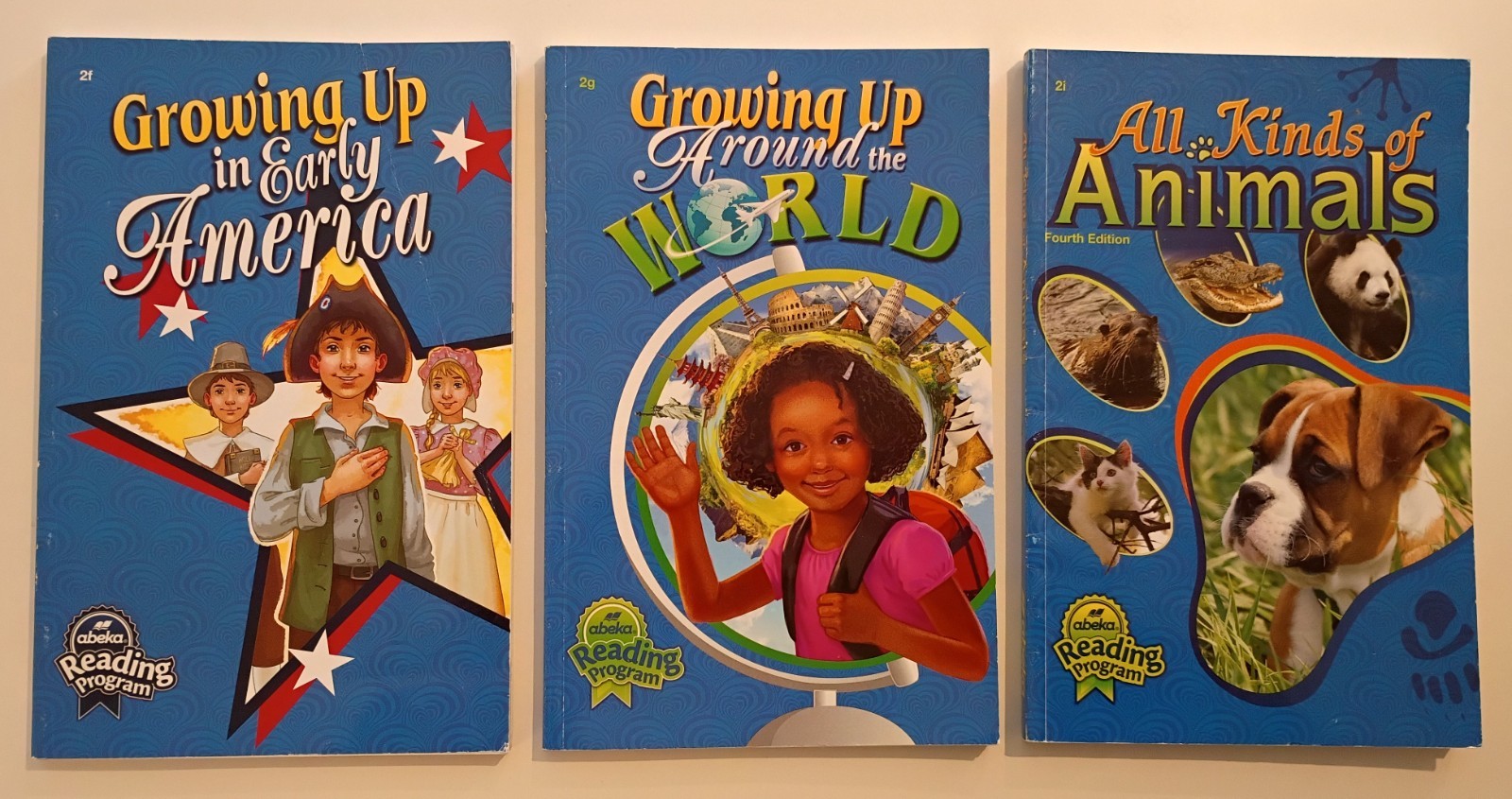 A Beka Second Grade Reader Lot Of 3 Books 2f 2g 2i Homeschool Curriculum Abeka