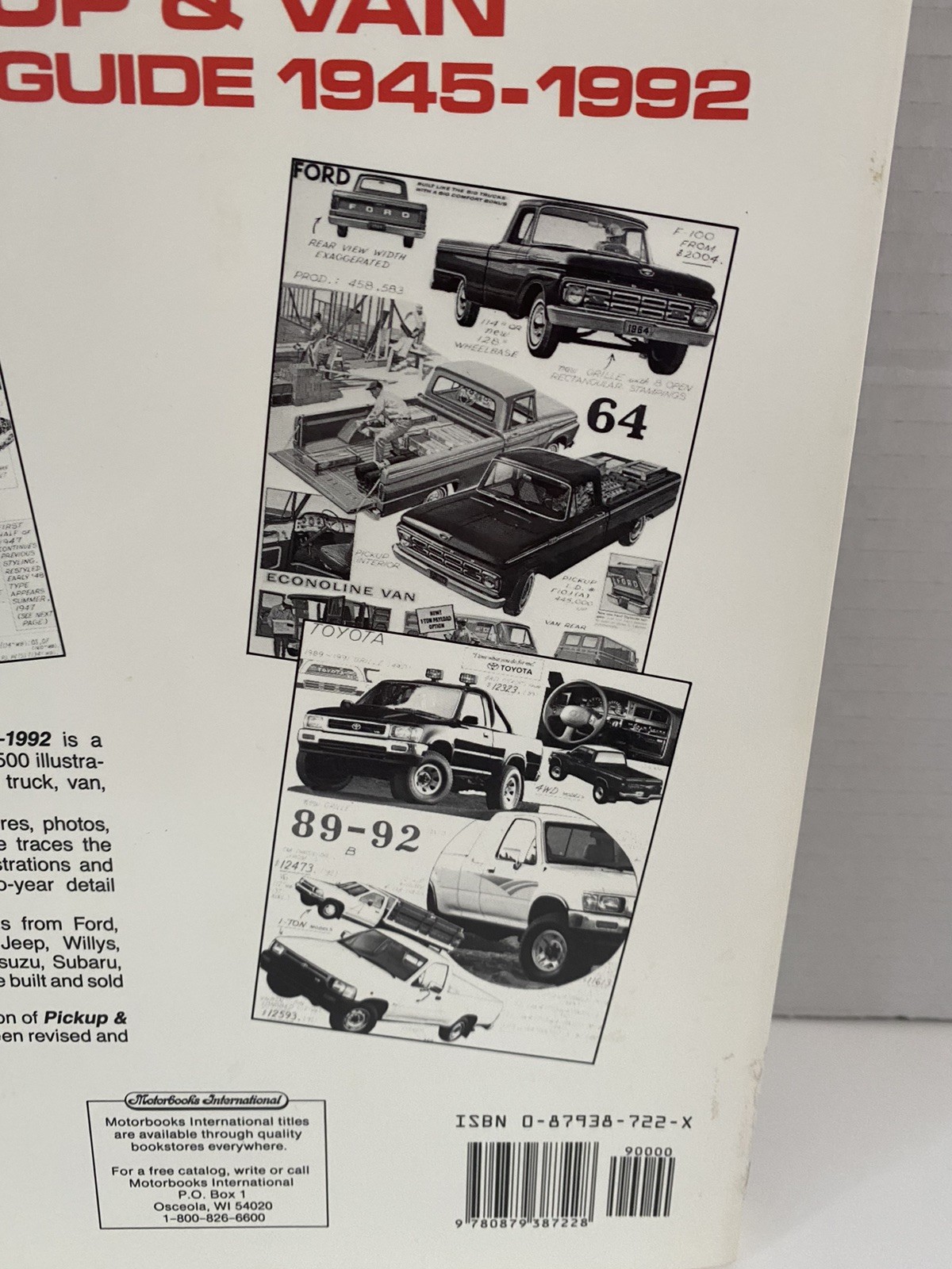 Pickup & Van Spotter’s Guide 1945-1992 By Tad Burness VERY GOOD CONDITION 1993