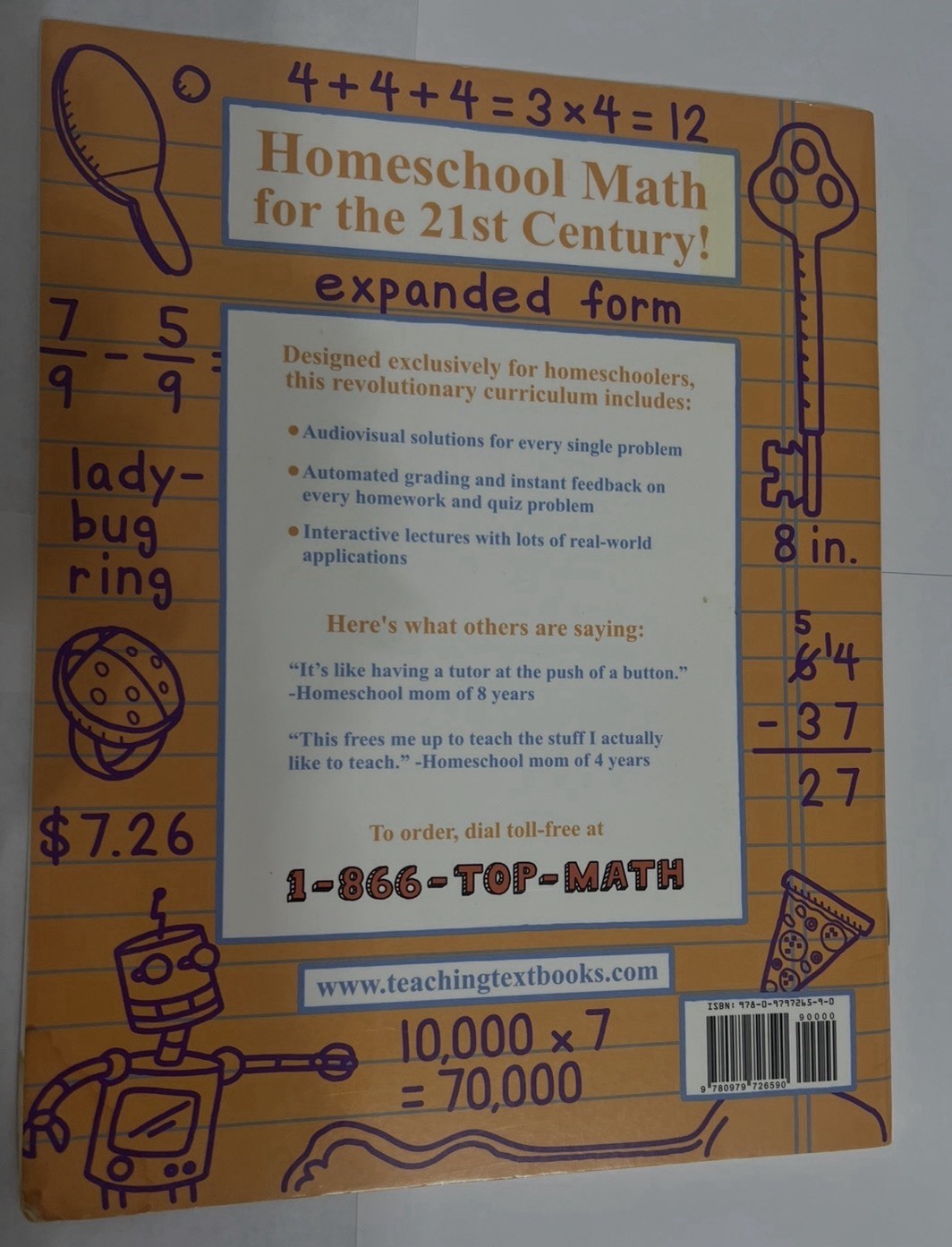 Teaching Textbooks 3rd grade Math 3 Complete Set text,CD’s Answer Book Pre owned
