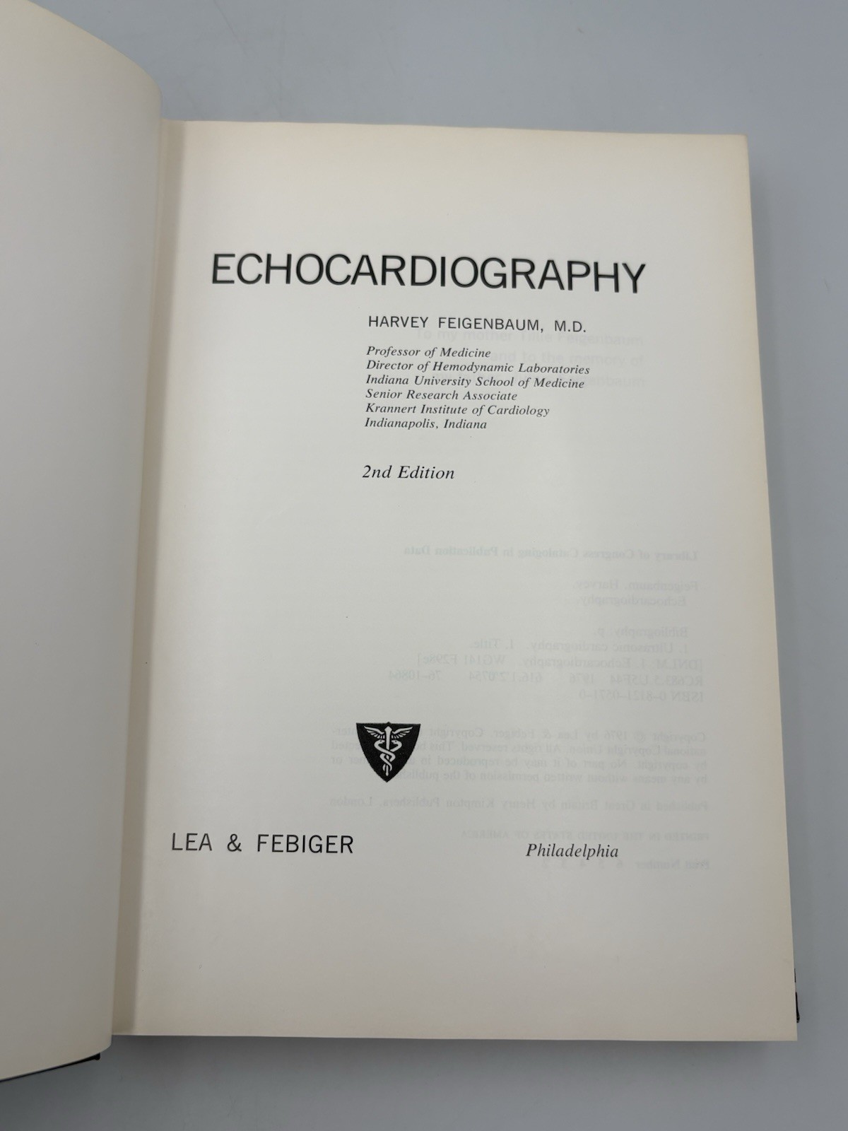 Echocardiography By Harvey Feinbaum (1976) Rare Vintage Hardcover