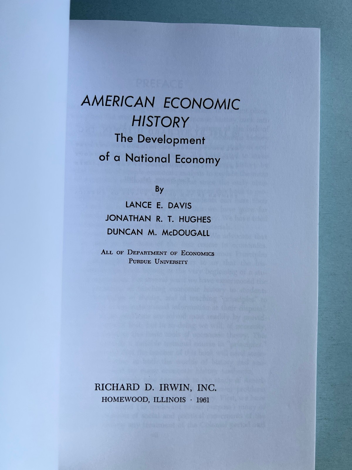 American Economic History – The Development of a National Economy