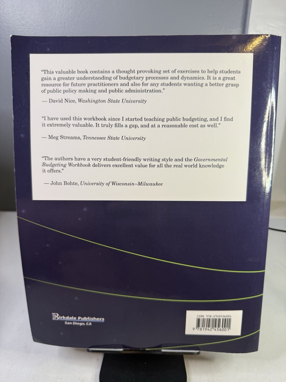 Governmental Budgeting Workbook : Bridging Theory and Practice by Marc Fudge,…