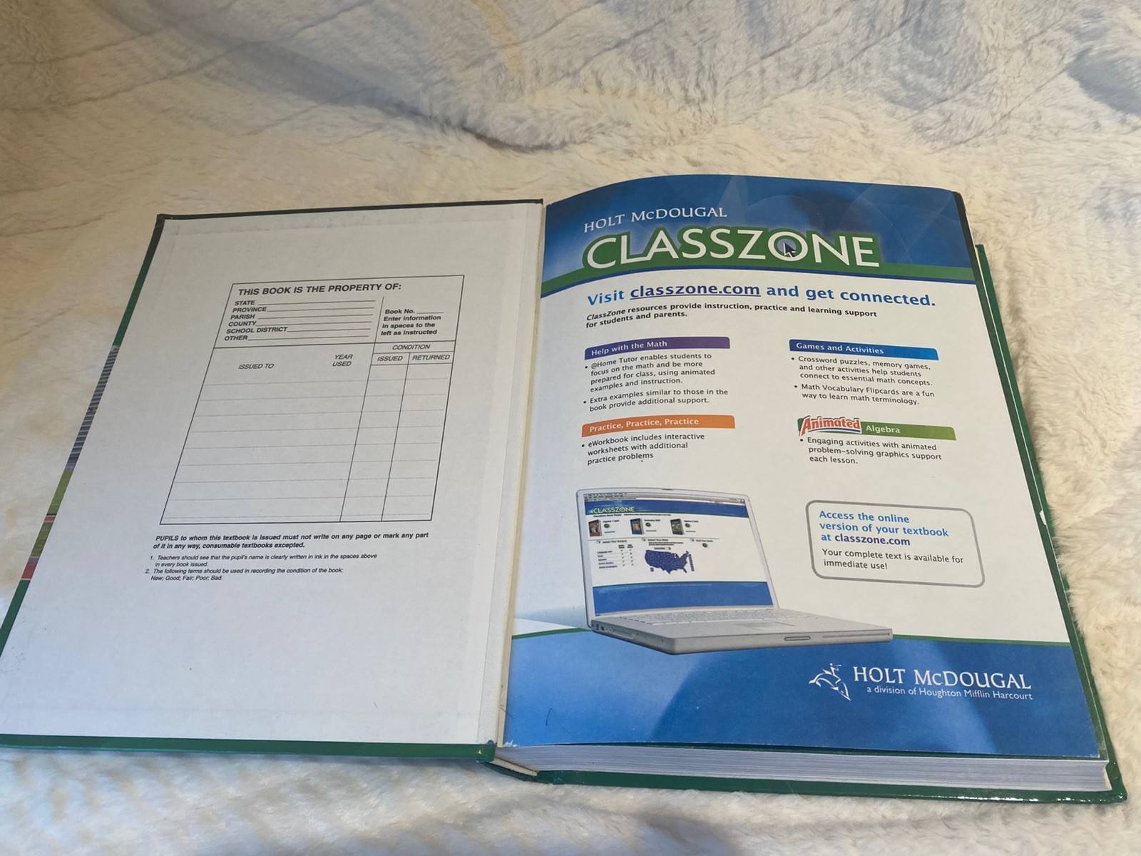 NICE condition! Algebra 2, Holt McDougal, Hardcover . Clean Pages!
