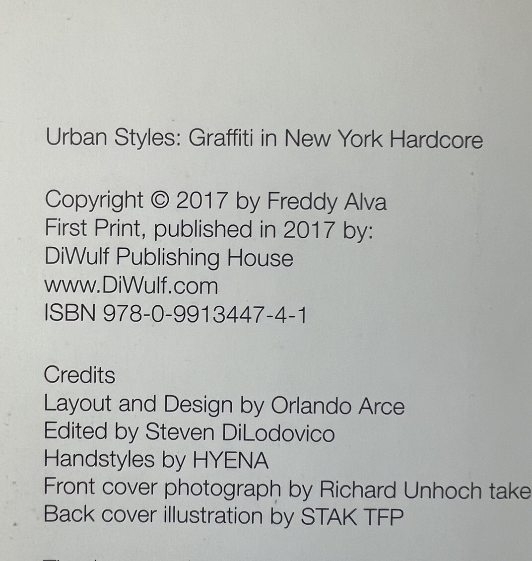 Urban Styles: Graffiti In NYHC – First Print